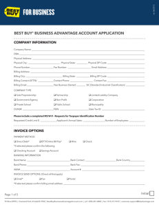 best buy® business advantage account application
