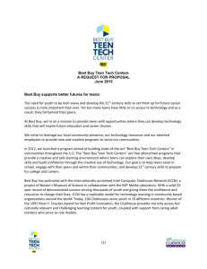 [1] Best Buy Teen Tech Centers A REQUEST FOR PROPOSAL June