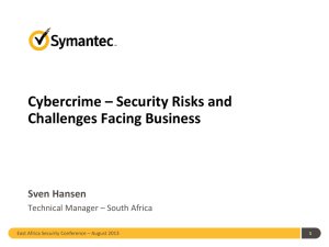 Cybercrime – Security Risks and Challenges Facing Business