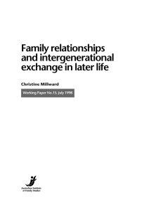 Family relationships - Publications - Australian Institute of Family