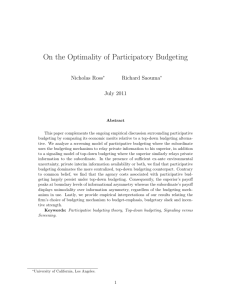 On the Optimality of Participatory Budgeting