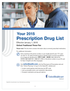 medications? - Oxford Health Plans