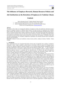The Influence of Employee Rewards, Human Resource Policies and