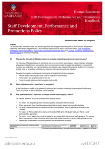 Staff Development, Performance and Promotions Policy