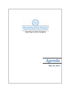 Agenda - Oklahoma State Regents for Higher Education