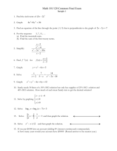 Math 101/120 Common Final Exam
