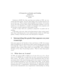 Perspective on Grades and Grading