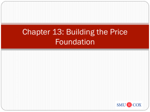 Chapter 13: Building the Price Foundation