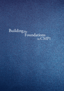 Chapter 1: Building the Foundations of CMP1