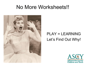 No More Worksheets!! - For the Love of Literacy Conference
