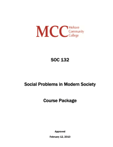 SOC 132 Social Problems in Modern Society Course Package