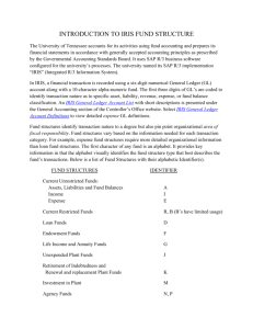 introduction to iris fund structure - Controller's Office
