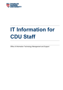 IT Information for CDU Staff