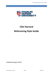 CDU Harvard Referencing Style Guide