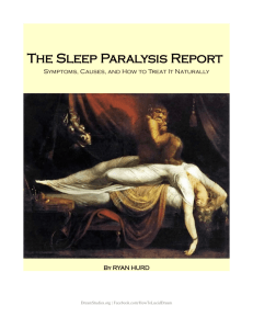 The Sleep Paralysis Report