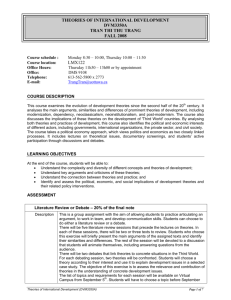 theories of international development dvm3350a tran thi thu trang