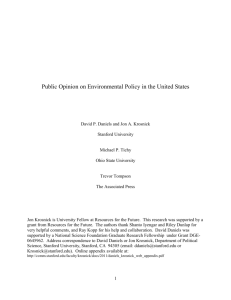 Public Opinion and Environmental Policy in the United States