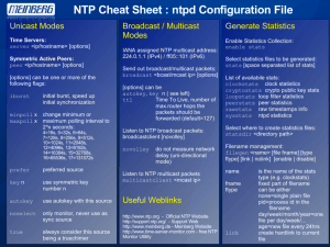 NTP Cheat Sheet : ntpd Configuration File