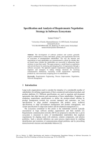 Specification and Analysis of Requirements Negotiation Strategy in