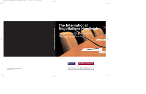 The International Negotiations Handbook