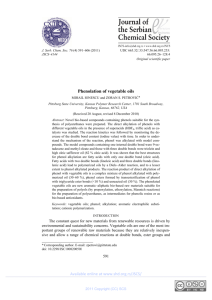 Phenolation of vegetable oils