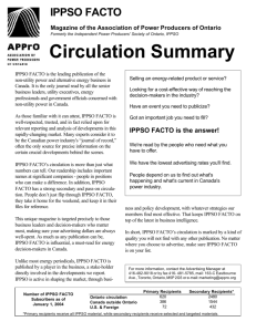 Circulation Summary - Association of Power Producers of Ontario