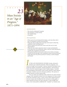 Mass Society in an “Age of Progress,” 1871–1894