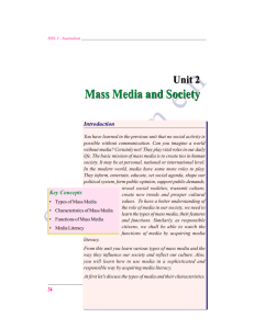 Mass Media and Society Mass Media and Society