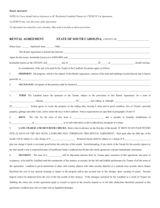 RENTAL AGREEMENT