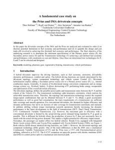 A fundamental case study on the Prius and IMA drivetrain concepts