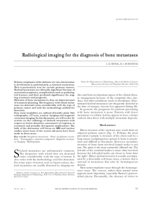 Radiological imaging for the diagnosis of bone metastases
