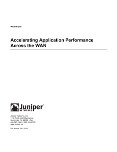 Accelerating Application Performance Across the WAN