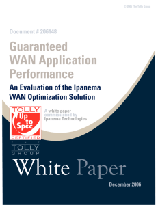 Guaranteed WAN Application Performance