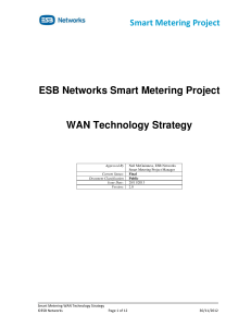 ESB Networks Smart Metering Project WAN Technology Strategy