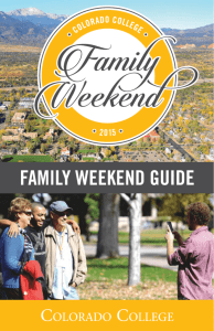 Colorado College 2015 Family Weekend Guide