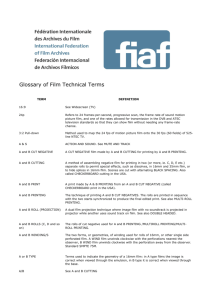 Glossary of Film Technical Terms