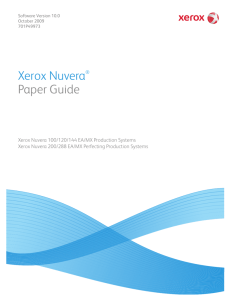 Xerox Nuvera Paper Guide - Xerox Support and Drivers