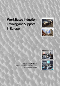 State-of-the-art Report Work Based Induction Training and