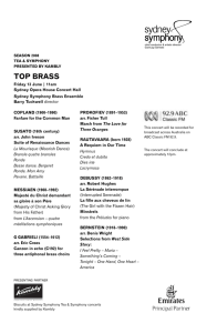 the Top Brass program book