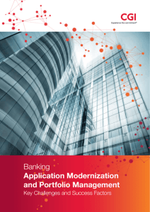 Banking - Application Modernization and Portfolio Management