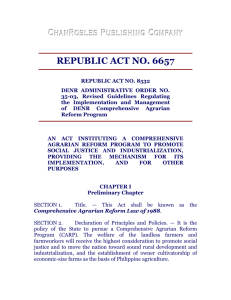 republic act no. 6657 - Chan Robles and Associates Law Firm