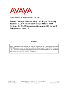 Sample Configuration for using Link Layer Discovery Protocol (LLDP)