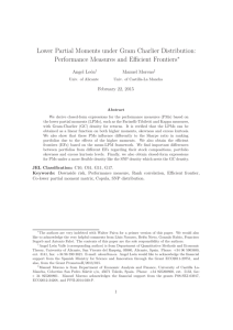 Lower Partial Moments under Gram Charlier Distribution