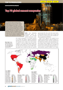 Top 75 global cement companies