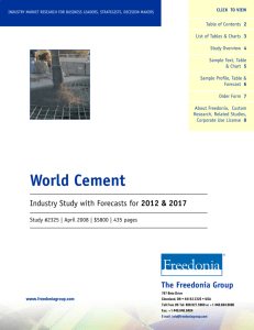 World Cement - The Freedonia Group