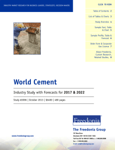 World Cement - The Freedonia Group