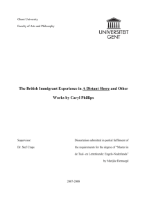 The British Immigrant Experience in A Distant Shore and Other