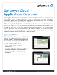 Optymyze Cloud Applications Overview