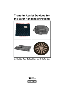 Transfer Assist Devices for the Safer Handling of Patients