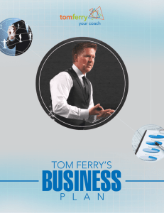 Tom Ferry's Business Plan